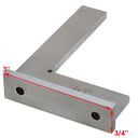 Hardened Steel 4'' x 3" Machinists Work Shop Precision Square Squares Wide Base