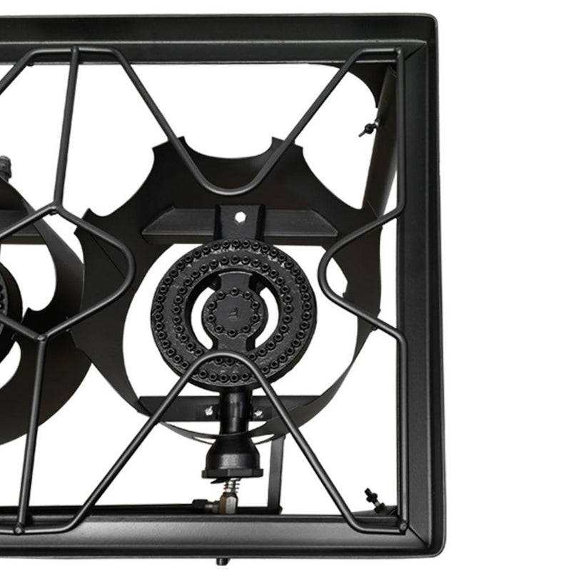 High Pressure 3-Burner Outdoor Camp Stove with Stand and Gas Hose