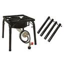 High Pressure Single Burner Propane Stove w/ ADJUSTABLE LEGS to 20" & 29" Height