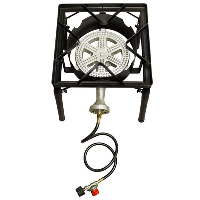 High Pressure Single Burner Propane Stove w/ ADJUSTABLE LEGS to 20" & 29" Height