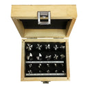 High Speed Steel Set 20 pcs 4 & 2 Flute End Mill 3/8'' - 3/4'' Shank Milling Drill