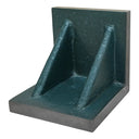High Tensile Cast Iron 4'' X 4'' X 4'' Machined Ground Angle Plate Webbed End Precision Steel Ground