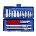 Hobby Knife Kit 16 PC Set Art Craft Razor Blade Cutter Trimmer Tool Set