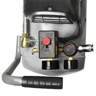 Horizontal 6 GAL Gallon Air Compressor Tank Wheels Oil Luped 2 HP Motor 115 PSI