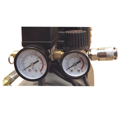 Horizontal 6 GAL Gallon Air Compressor Tank Wheels Oil Luped 2 HP Motor 115 PSI