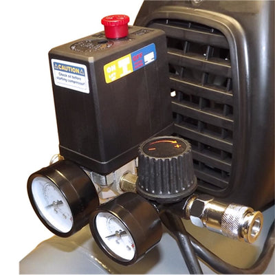 Horizontal 6 GAL Gallon Air Compressor Tank Wheels Oil Luped 2 HP Motor 115 PSI