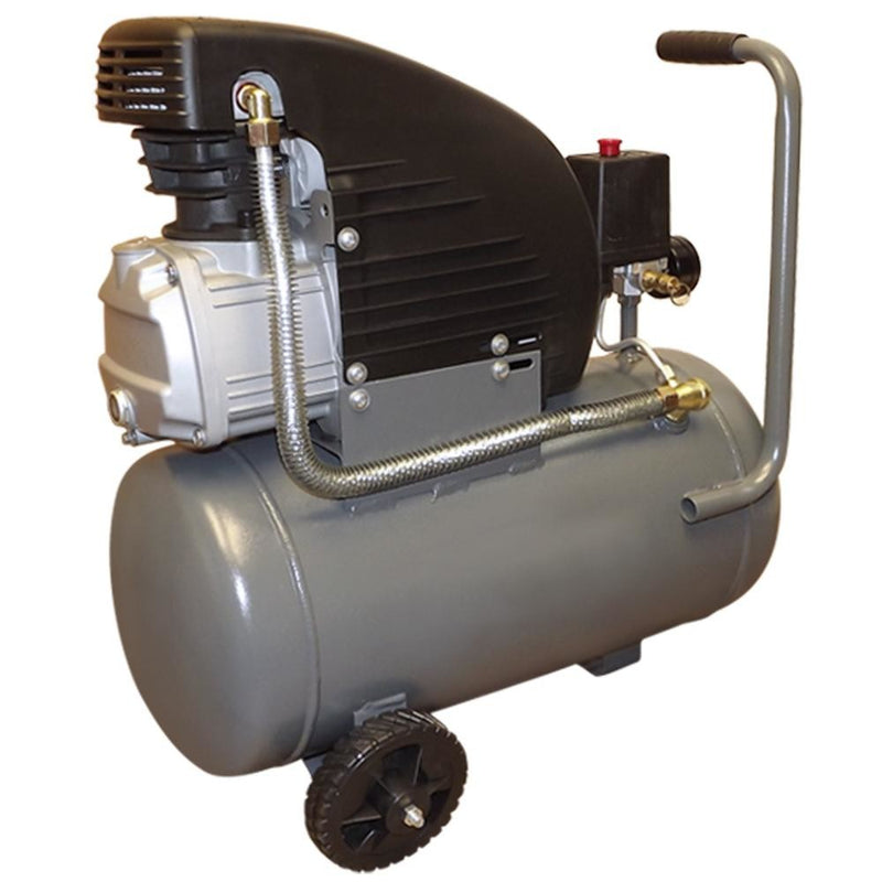 Horizontal 6 GAL Gallon Air Compressor Tank Wheels Oil Luped 2 HP Motor 115 PSI