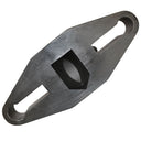 Front view of hydraulic flange spreader with heavy steel construction