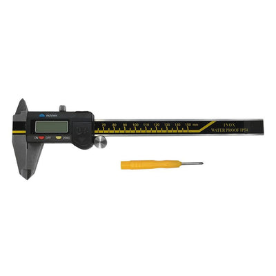 IP54 LCD Screen Electronic Digital Caliper Ruler INOX Splash Proof 6''/150mm Range