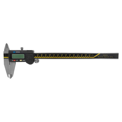 IP54 LCD Screen Electronic Digital Caliper Ruler INOX Splash Proof 8''/200mm Range