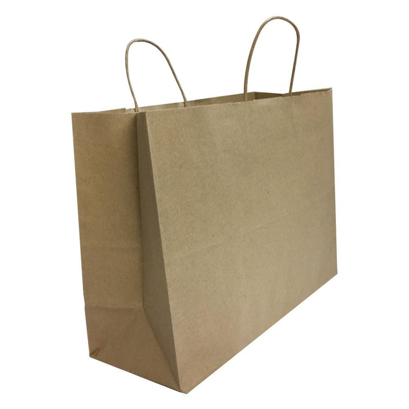 Kraft Brown Paper Recycled Vogue Shopping Gift Bags Set 50 PC 16"