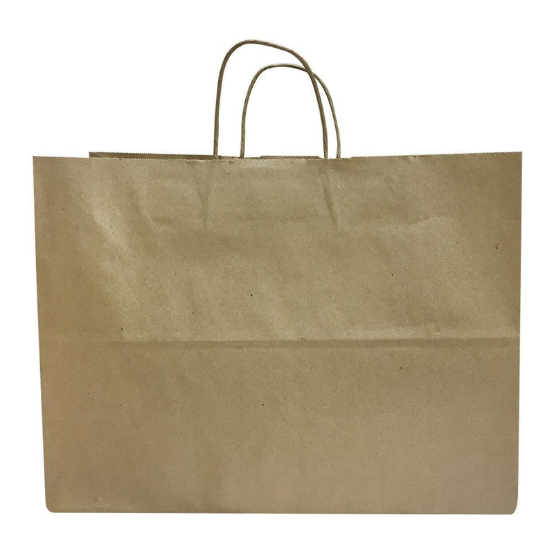 Kraft Brown Paper Recycled Vogue Shopping Gift Bags Set 50 PC 16"