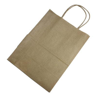 Kraft Paper Recycled Cub Shopping Gift Bags With Handles ILLUSION STRIPES Printed Set 10 PC  8"