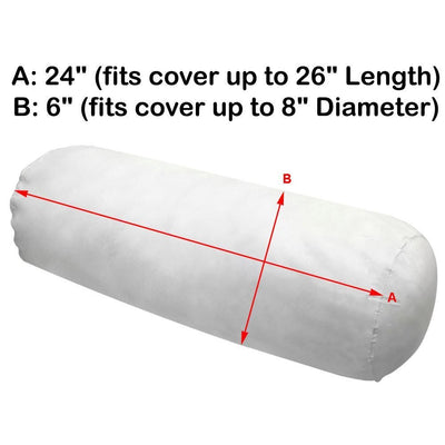 Large Bolster Pillow 26" x 6" Round Long Insert Polyester Fill Fiber
