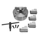 Lathe Chuck 8" 4Jaw,Self Centering Hardened Steel Jaw,Internal External Grinding