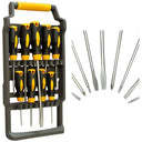 Magnetized CR-V Blade Screwdriver 9 Pc Set Rubber Grip Slotted Phillips Torx