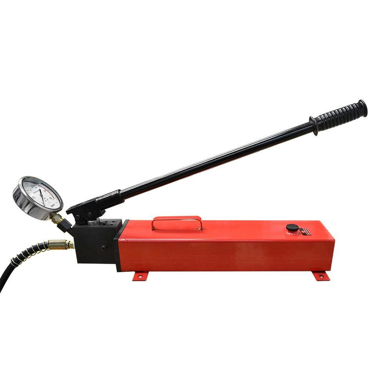 Manual Pumper Single Acting Air Hydraulic Hand Pump MH7 Pressure Gauge 72" Hose
