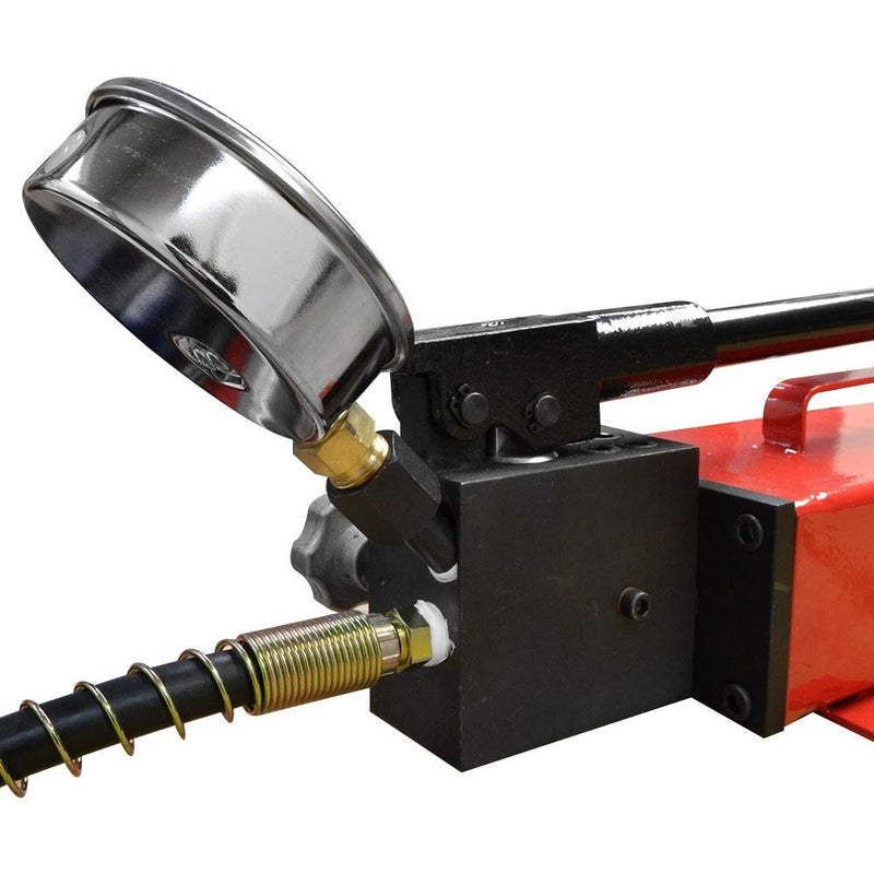Manual Pumper Single Acting Air Hydraulic Hand Pump MH7 Pressure Gauge 72" Hose