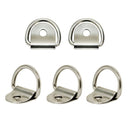 5 Pcs T316 Stainless Steel D-Ring Pad Eye – Marine Grade, 1/4" Pin Hole, Boat Deck & Rigging Hardware