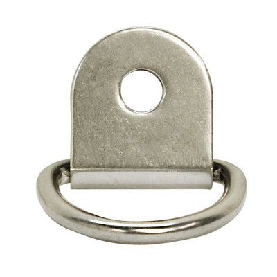 Marine Boat Stainless Steel D-Ring Pad Eye Ring Deck Folding Loop Eye Plate Hardware 1/4'' Pin Hole