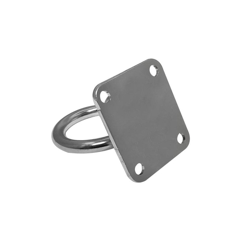 Marine hardware Square Pad Eye Plate With Ring  Set 4 PC 1/4" Welded Formed Boat Rigging