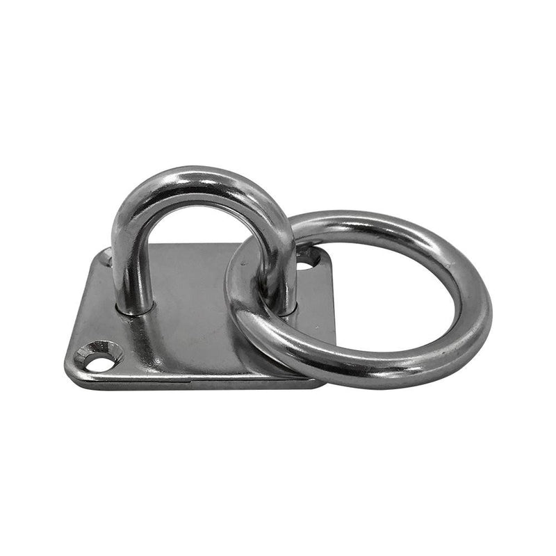Marine hardware Square Pad Eye Plate With Ring 3/16" Welded Formed Boat Rigging