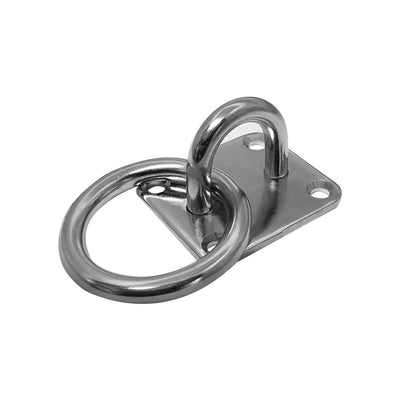 Marine hardware Square Pad Eye Plate With Ring 3/16" Welded Formed Boat Rigging
