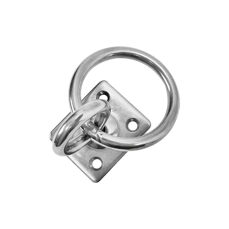 Marine hardware Swivel Pad Eye Plate Square With Ring 1/4" Welded Formed 380Lbs WLL