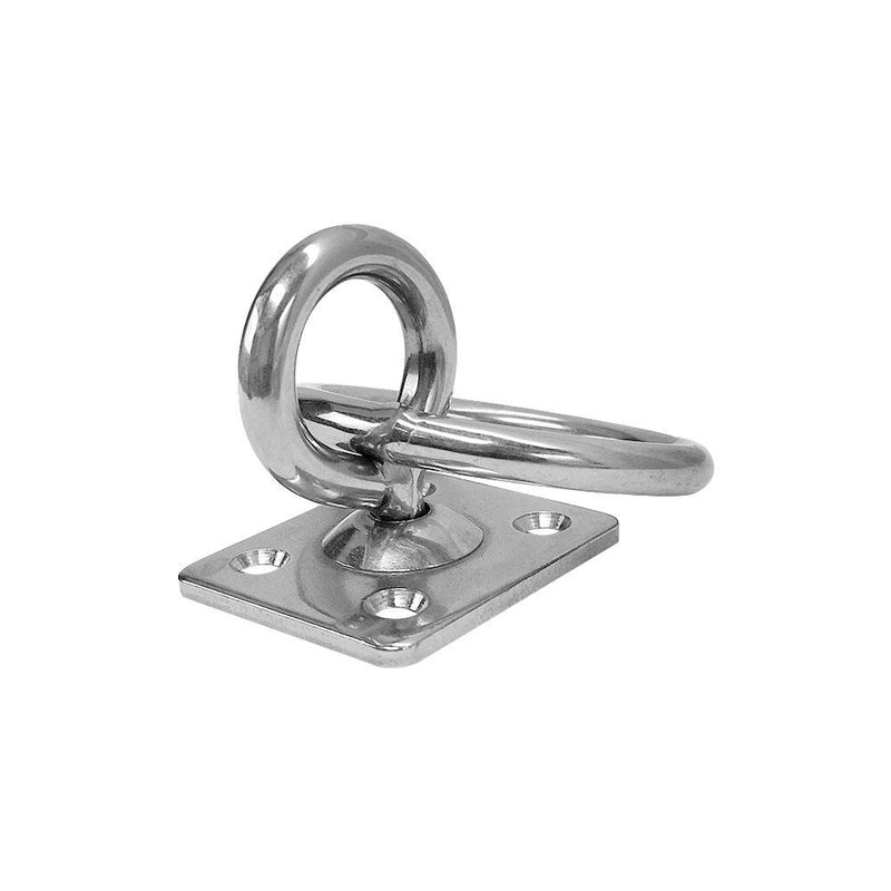 Marine hardware Swivel Pad Eye Plate Square With Ring 1/4" Welded Formed 380Lbs WLL