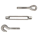 Marine HOOK EYE Turnbuckle 1/4" x 4" Pulley Galvanized Drop Forge Steel Swivel Hoist Eye