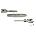 Marine Stainless Steel 1/2'' Closed Body Turnbuckle JAW JAW Rigging 1,200 Lbs