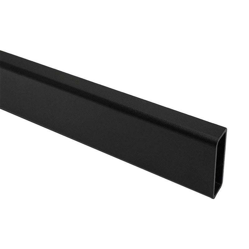 Matte Black 48 Inch Industrial Pipe Rectangular Tubing Hangrail Retail Display