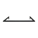 24" Matte Black Industrial Pipe Rack Hangrail, Retail Display Clothes Hanger Bar Support, Wall Mount Clothing Rack Fixture for Store, Boutique & Closet Organization