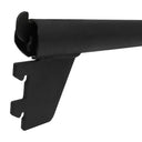 24" Matte Black Industrial Pipe Rack Hangrail, Retail Display Clothes Hanger Bar Support, Wall Mount Clothing Rack Fixture for Store, Boutique & Closet Organization