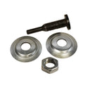 Professional polishing kit with drill arbor, cotton wheels, and compounds for smooth finish.