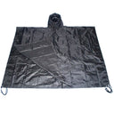 Military USMC Style All Weather Poncho Rain Coat - Black