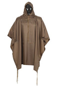 Military USMC Style All Weather Poncho Rain Coat - Coyote Tan