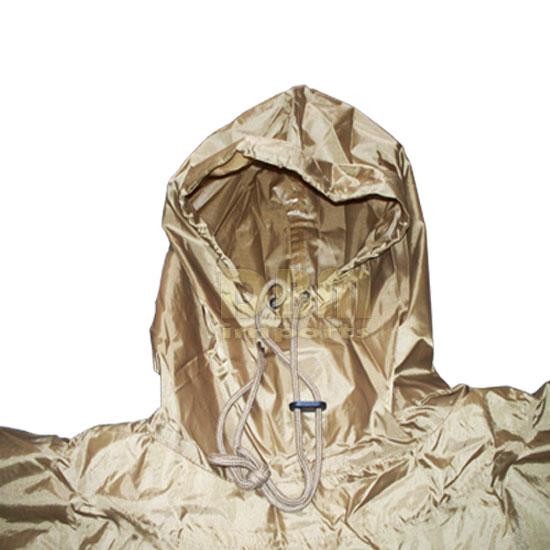 Military USMC Style All Weather Poncho Rain Coat - Coyote Tan