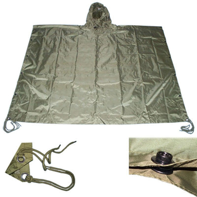 Military USMC Style All Weather Poncho Rain Coat - OD Green