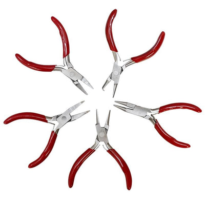 Mini Round Nose Pliers 4.5" Stainless Steel Double String Action Jewelry Pliers