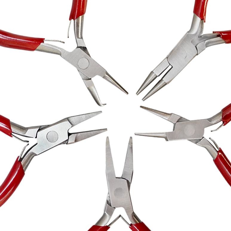 Mini Round Nose Pliers 4.5" Stainless Steel Double String Action Jewelry Pliers