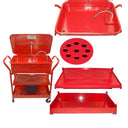 Mobile 20 Gallon PARTS WASHER Cart Pump Drying Shelf