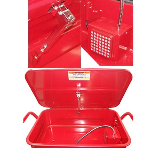 Mobile 20 Gallon PARTS WASHER Cart Pump Drying Shelf