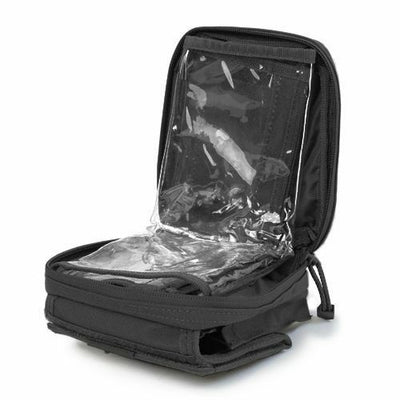 Molle Tactical ATLAS Map Pouch ID Admin Chart Case Clear Cover Carrier-BLACK