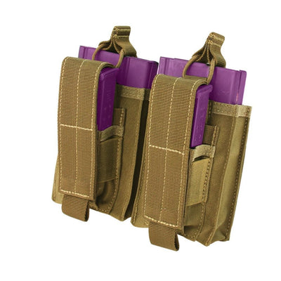 Molle Tactical Double Pistol Kangaroo Mag Pouch - COYOTE