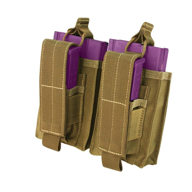 Molle Tactical Double Pistol Kangaroo Mag Pouch - COYOTE