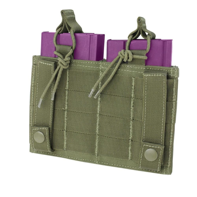 Molle Tactical Double Pistol Kangaroo Mag Pouch - OD Green