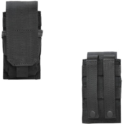 MOLLE Tactical NATO .308 or 7.62 Single Rifle Magazine Pouch Close Flap-BLACK