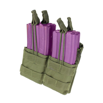 OD GREEN - MOLLE PALS Double Stacker Open Top Bungee Magazine Mag Pouch