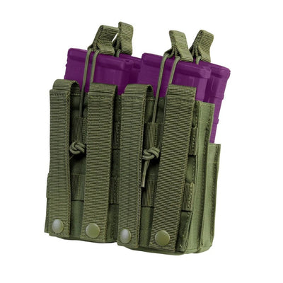 OD GREEN - MOLLE PALS Double Stacker Open Top Bungee Magazine Mag Pouch